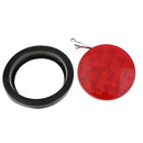 2PCS 4'' Round Red LED Stop Tail Turn Signal Backup Fog Reverse Marker Lights
