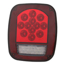 2X Red/White 39-LED Stop Turn Signal Tail Lights Lamp for Truck Trailer Boat
