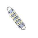 1Pair White 43mm 211-2 212-2 214-2 578 12-SMD-3528 Rigid Loop LED Bulbs for Door Lights