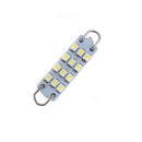 1Pair White 43mm 211-2 212-2 214-2 578 12-SMD-3528 Rigid Loop LED Bulbs for Door Lights