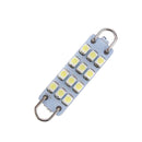 1Pair White 43mm 211-2 212-2 214-2 578 12-SMD-3528 Rigid Loop LED Bulbs for Door Lights