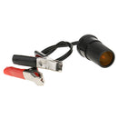 12V-24V Universal Motorcycle Boat Car Cigarette Lighter Socket Plug with 2 Crocodile Clip