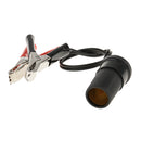 12V-24V Universal Motorcycle Boat Car Cigarette Lighter Socket Plug with 2 Crocodile Clip