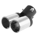 Universal Car Stainless Steel Exhaust Round Double End Muffler Tip Pipe 60mm