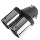 Universal Car Stainless Steel Exhaust Round Double End Muffler Tip Pipe 60mm