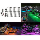 10pcs 7 Colors LED Neon Strip Underglow Car Motorcycle Body Glow Light Kit