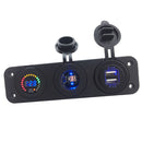 Dual USB Charger Car Cigarette Lighter Socket Adapter+LED Digital Voltmeter