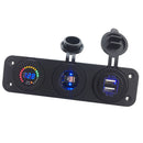 Dual USB Charger Car Cigarette Lighter Socket Adapter+LED Digital Voltmeter