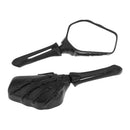 Aluminum Motorcycle Rearview Side Mirrors for 8mm & 10mm Thread Black