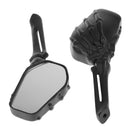 Aluminum Motorcycle Rearview Side Mirrors for 8mm & 10mm Thread Black