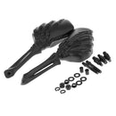 Aluminum Motorcycle Rearview Side Mirrors for 8mm & 10mm Thread Black