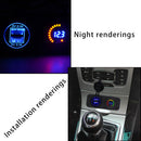 Blue Dual USB Charger Port + Digital Voltmeter Panel for Car Boat ATV