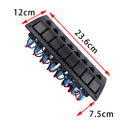 8 Gang Illuminated Rocker Switch Panel On/Off for Marine Boat Caravan