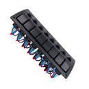 8 Gang Illuminated Rocker Switch Panel On/Off for Marine Boat Caravan