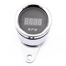 Chrome Finish Digital Tachometer for 12V Motorcycle ATVs Dirt Bike