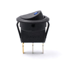 5 Pieces 12V Car Boat Blue LED Dot Light Round Rocker ON/OFF TOGGLE SPST Switch
