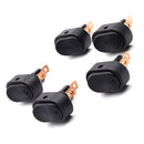 5 Pieces Blue LED Light 12V Car Auto Boat Round Rocker ON/OFF Toggle Switch