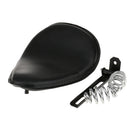 Black Soft Leather Seat with 2 Springs & Solo Bracket for Harley Honda Chopper Bobber