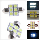 4 Pieces White 31MM 5050 6SMD Festoon Dome Interior LED Bulbs DE3175 3021
