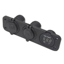 Car Vehicle Cigarette Lighter Socket 12V Dual USB Adapter Charger and Digital Voltmeter