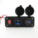 Waterproof 12V Car Marine Boat Cigarette Lighter Socket & Voltmeter with Switch