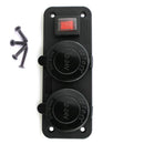 Waterproof 12V Car Marine Boat Cigarette Lighter Socket & Voltmeter with Switch