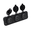 6 Port Red/Blue/Green LED Car Motorcycle USB Charger Power Supply Outlet