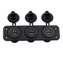 6 Port Red/Blue/Green LED Car Motorcycle USB Charger Power Supply Outlet