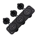 6 Port Red/Blue/Green LED Car Motorcycle USB Charger Power Supply Outlet