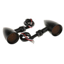 2 Piece 20-LED Amber Brake Turn Signal Tail Light with Grill Lens for Motorcycle