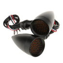 2 Piece 20-LED Amber Brake Turn Signal Tail Light with Grill Lens for Motorcycle