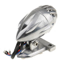 Silver Motorcycle Tail Light Brake Indicator Lamp Bulb License Plate Holder