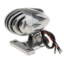 Silver Motorcycle Tail Light Brake Indicator Lamp Bulb License Plate Holder