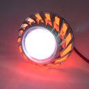 Universal Projector Dual Lens Red LED Angel Eye & Demon Eye Halo Headlight for Motorcycle