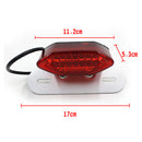 1 Piece Motorbike LED Number Plate Brake Tail Light Turn Signals Integrated for Bobber Cafe Racer ATV 12V