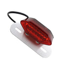 1 Piece Motorbike LED Number Plate Brake Tail Light Turn Signals Integrated for Bobber Cafe Racer ATV 12V