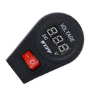 12V Car Auto Motorbike Digital Voltmeter with Red LED Illuminated Switch