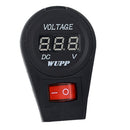 12V Car Auto Motorbike Digital Voltmeter with Red LED Illuminated Switch
