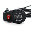 12V Car Auto Motorbike Digital Voltmeter with Red LED Illuminated Switch