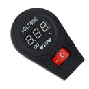 12V Car Auto Motorbike Digital Voltmeter with Red LED Illuminated Switch