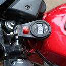 12V Car Auto Motorbike Digital Voltmeter with Red LED Illuminated Switch