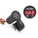 12V 10A Motorcycle ATV Waterproof Red LED Digital Display Voltmeter