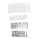 40 Pieces Bullet Connectors Crimp Terminals Female + Male Clear Insulated Cover 3.9mm