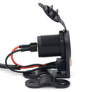 Car Motorcycle Boat Dual USB Port Charger With Switch LED Indicator