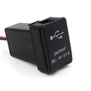 Dual USB Car LED Indicator Charger Socket with 3.1 Amp Output for Toyota LandCruiser