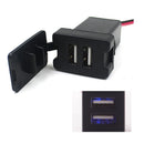 Dual USB Car LED Indicator Charger Socket with 3.1 Amp Output for Toyota LandCruiser