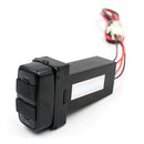 Dual Double Twin 2 USB Port 12V In Car Power Socket Charger Adapter for Mitsubishi