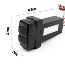 Dual Double Twin 2 USB Port 12V In Car Power Socket Charger Adapter for Mitsubishi