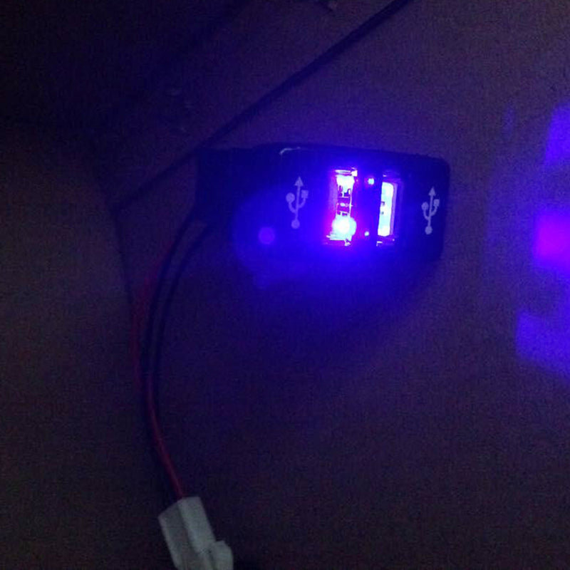 1 Piece Twin Dual Port 2 USB 12V Car Lighter Socket Charger Adapter for TOYOTA VIGO