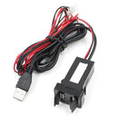 Dual Double Twin 2 USB 12V In Car Audio Input Power Socket Charger Adapter for Toyota